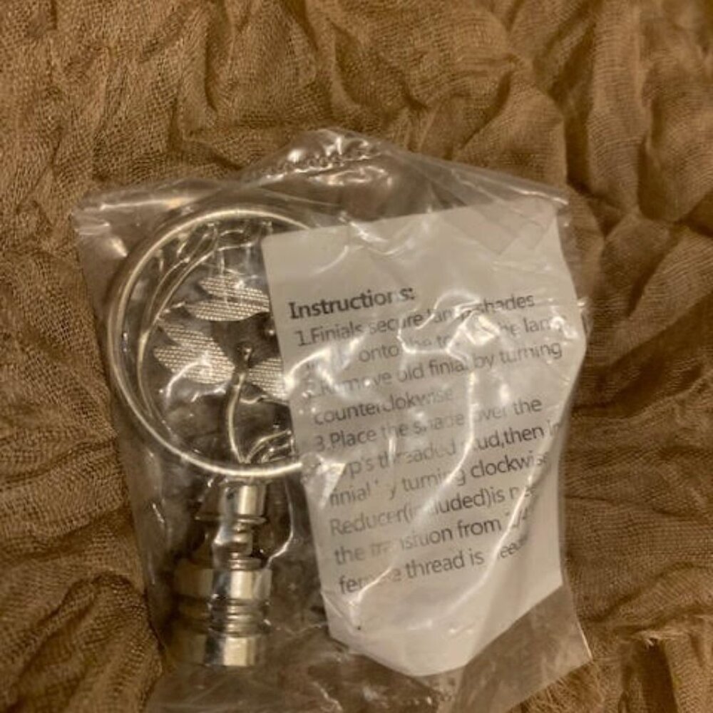 Lamp Topper Finial - Silver Metal Dragonfly. Brand New - Picture 2 of 2